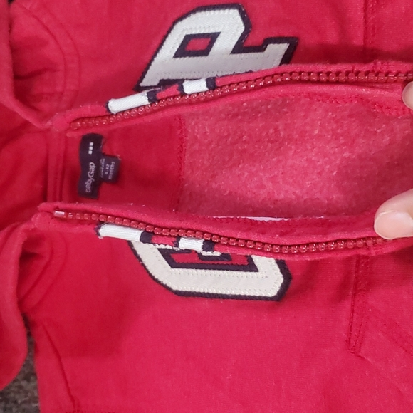 babyGAP Full Zip Hoodie Red Size 6-12 Months - Picture 5 of 11